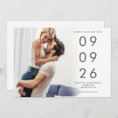Minimalist Photo Overlay Wedding Save The Date (Voorkant / Achterkant)