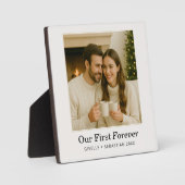 Minimalist Photo Personalized Text Keepsake Fotoplaat (Voorkant)