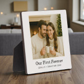 Minimalist Photo Personalized Text Keepsake Fotoplaat