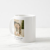 Minimalist Photo Personalized Text Keepsake Koffiemok (Voorkant links)