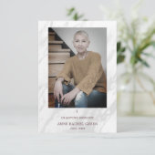 Minimalist Photo Remembrance Service Loved Ones Kaart (Staand voorkant)