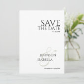 Minimalist Photo Save the Date Card Kaart (Staand voorkant)