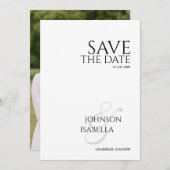 Minimalist Photo Save the Date Card Kaart (Voorkant / Achterkant)