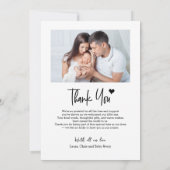 Minimalist Photo Thank you & Newborn Birth Aankondiging (Achterkant)