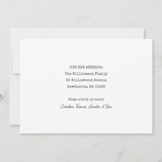 Minimalist Photo We Moved New Home Address Aankondiging (Achterkant)