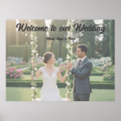 Minimalist Photo Wedding Sign & Keepsake Poster (Voorkant)