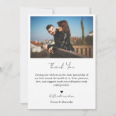 Minimalist Photo Wedding Thank You Card Bedankkaart (Achterkant)
