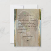 Minimalist Photo Wedding Thank You Card with Scrip Bedankkaart (Achterkant)