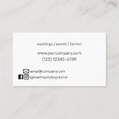 Minimalist Photographer Visitekaartje (Achterkant)