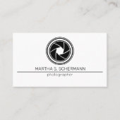 Minimalist Photographer Visitekaartje (Voorkant)