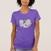 Minimalist Piano Player Pastel Heart Sketch T-shirt (Voorkant)