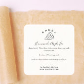 Minimalist Pie Slice Bakery Ingredient Label