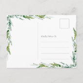 Minimalist Pine Branch Merry Christmas Postcard Briefkaart (Achterkant)