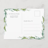 Minimalist Pine Branch Merry Christmas Postcard Briefkaart (Achterkant)