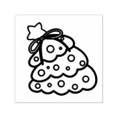 Minimalist Pine Christmas Tree Outline Zelfinktende Stempel (Design)