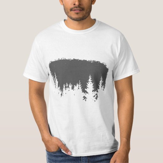 Minimalist Pine Tree World Traveler Graphic Clothi T-shirt (Voorkant)