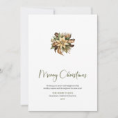 Minimalist Pine Wreath Holiday Christmas Greeting  Feestdagenkaart (Voorkant)