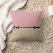 Minimalist Pink and Beige Cushion Kussen (Deken)