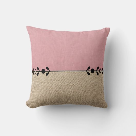 Minimalist Pink and Beige Cushion Kussen (Voorkant)