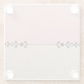 Minimalist Pink and Beige  Glazen Onderzetter (Achterkant)