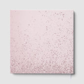 Minimalist Pink and Gold Poppy Wedding Gastenboek (Achterkant)