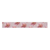 Minimalist Pink and Gold Poppy Wedding Grosgrain Lint (Voorkant)