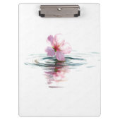 Minimalist Pink Blossom Water Ripple Clipboard Klembord (Voorkant)