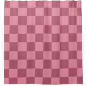 Minimalist Pink Checkerboard Pattern Douchegordijn (Voorkant)