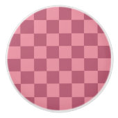Minimalist Pink Checkerboard Pattern Keramische Knop (Voorkant)
