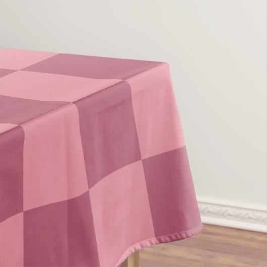 Minimalist Pink Checkerboard Pattern Tafelkleed (Voorbeeld)
