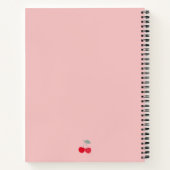 Minimalist Pink Cherry Icon Daily Notes Pink Notitieboek (Achterkant)