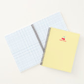 Minimalist Pink Cherry Icon Daily Notes Yellow Notitieboek (Binnen)