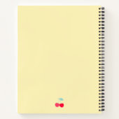 Minimalist Pink Cherry Icon Daily Notes Yellow Notitieboek (Achterkant)