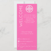 Minimalist Pink Church Connection Card Kaart (Voorkant)