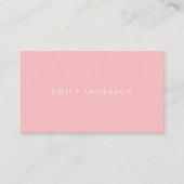 Minimalist Pink Elegant Monogram Visitekaartje (Voorkant)