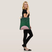 Minimalist Pink Moon with Birds Modern Art Tote Bag (Op model)