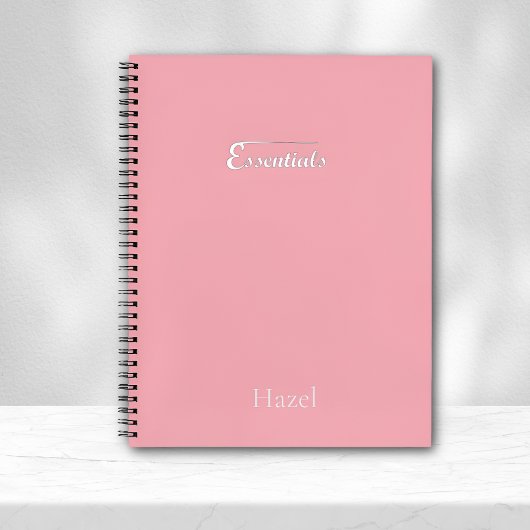 Minimalist Pink Spiral Notebook – “Essentials” Notitieboek