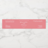 Minimalist Pink Waterproof Cosmetics Jar Label Waterfles Etiket (Enkel label)
