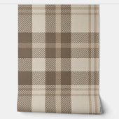 Minimalist Plaid in Cream and Taupe Behang (Afrollen)