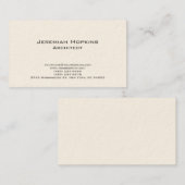 Minimalist Plain Architect Company Cream Visitekaartje (Voorkant / Achterkant)