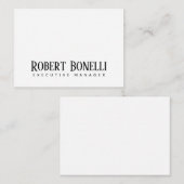 Minimalist Plain Black & White Modern Plain Informatiekaartje (Voorkant / Achterkant)