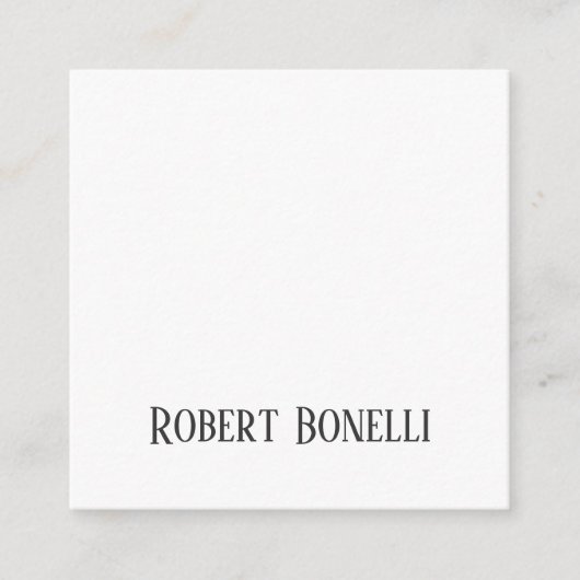 Minimalist Plain Black & White Modern Plain Informatiekaartje (Voorkant)