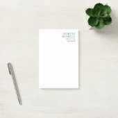 Minimalist Plain Blue & White Modern Post-it® Notes (Kantoor)