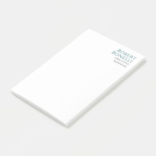 Minimalist Plain Blue & White Modern Post-it® Notes (Schuin)