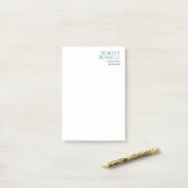 Minimalist Plain Blue & White Modern Post-it® Notes (Op bureau)