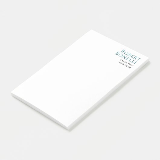 Minimalist Plain Blue & White Modern Post-it® Notes (Schuin)
