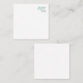 Minimalist Plain Blue & White Modern Your Name Notitiekaartje (Voorkant / Achterkant)