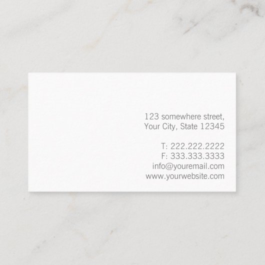 Minimalist Plain Red Songwriter Visitekaartje (Achterkant)