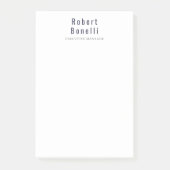 Minimalist Plain Simple White Modern Professional Post-it® Notes (Voorkant)