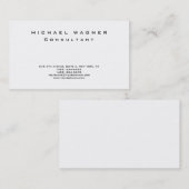 Minimalist Plain Simple Zwart Wit Trendy Clean Visitekaartje (Voorkant / Achterkant)